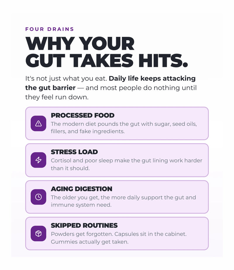 Bovine Colostrum Gummies - Gut & Immune Support (Grape) (60 Gummies) (30 Servings)