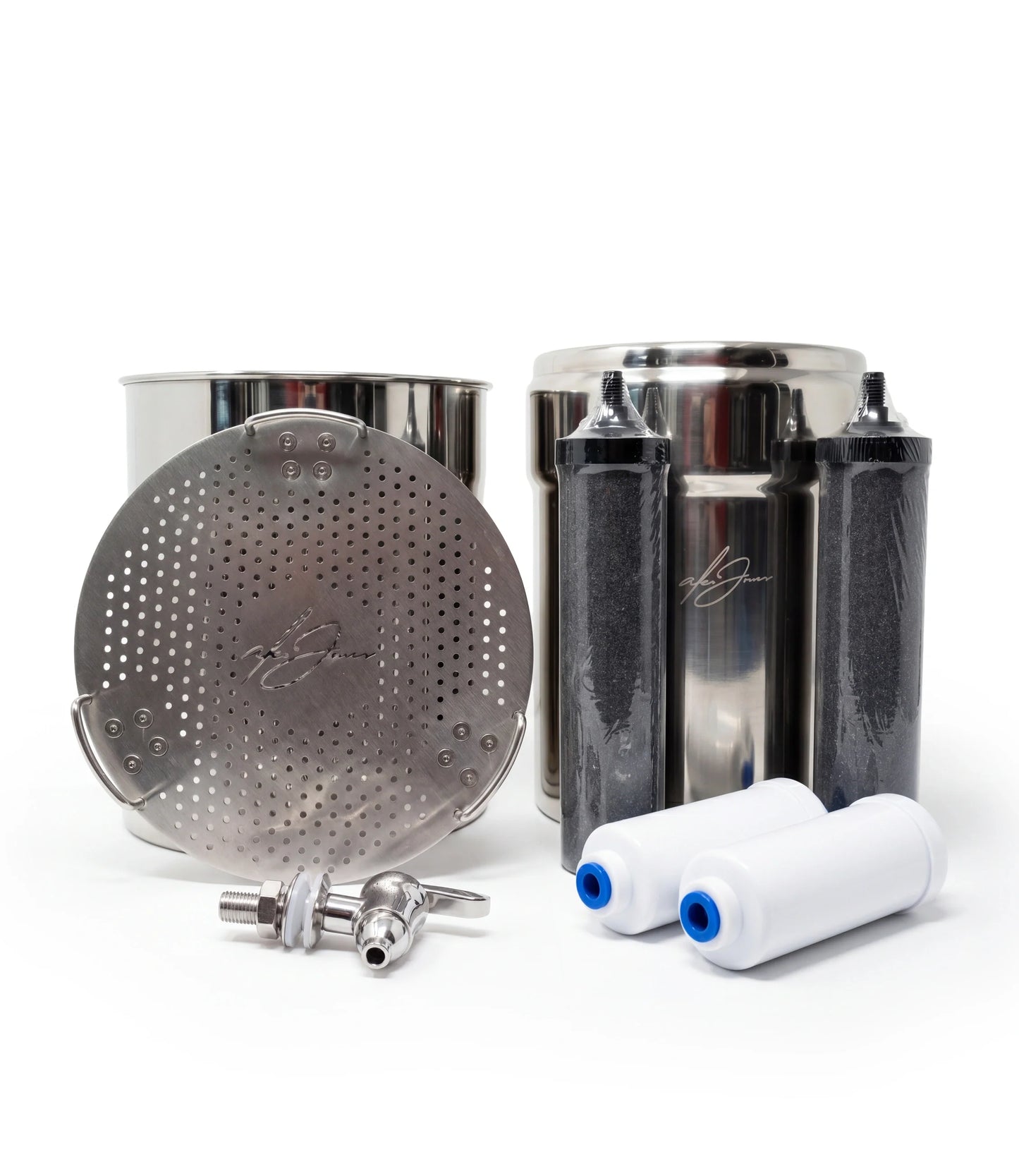 Dual Carbon Platinum Gravity-Fed Water Filter System