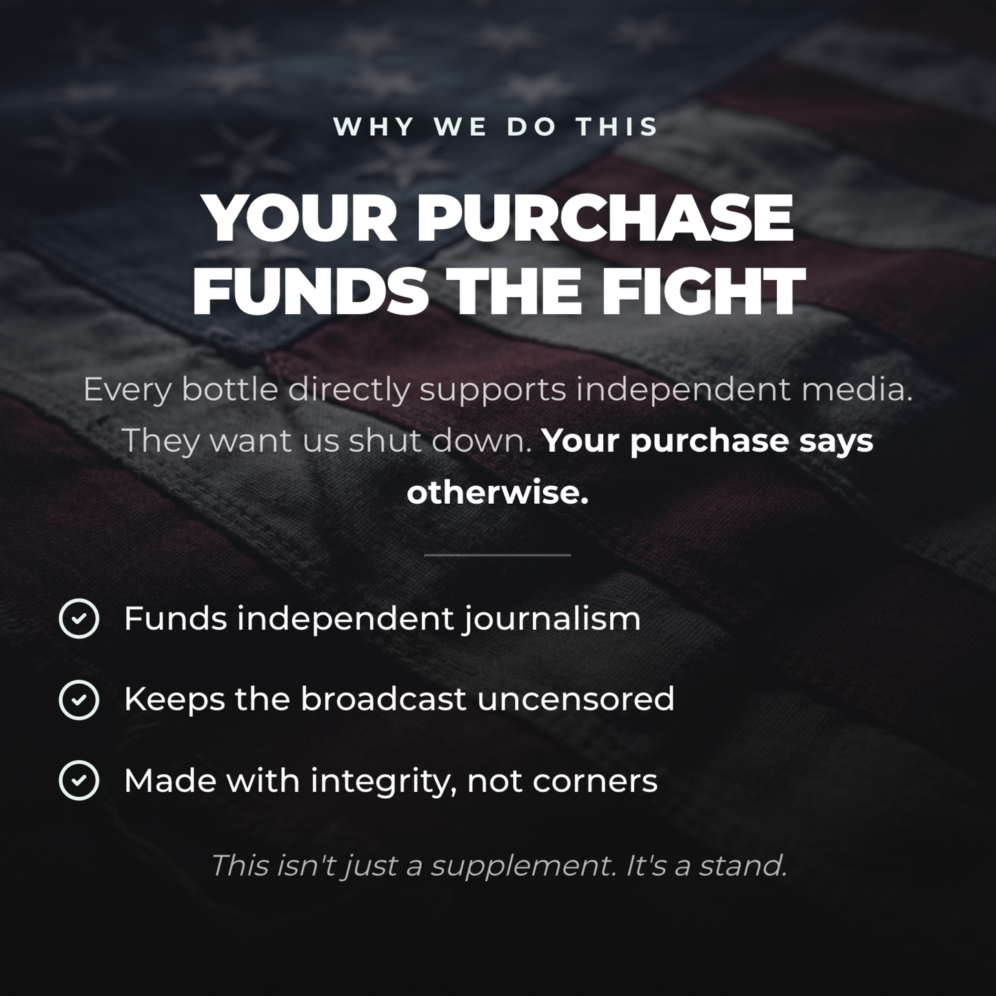 Alex Jones Naturals - Ultimate Energy - Natural Caffeine & L-Theanine (30 Capsules) (30 Servings) — Ultimate Energy 'Your Purchase Funds The Fight' American flag graphic supporting independent journalism and uncensored media