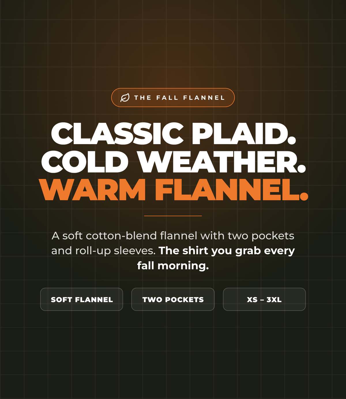 Classic plaid. Cold weather. Warm flannel.