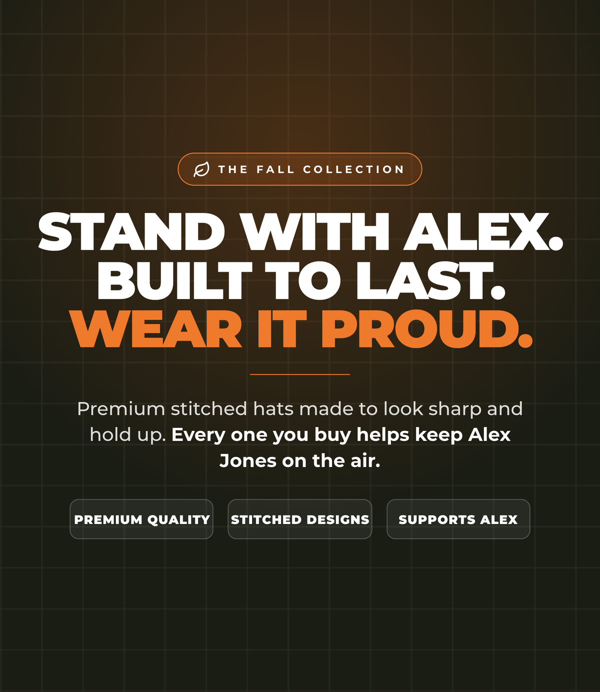 Stand with Alex. Built to last. Wear it proud.