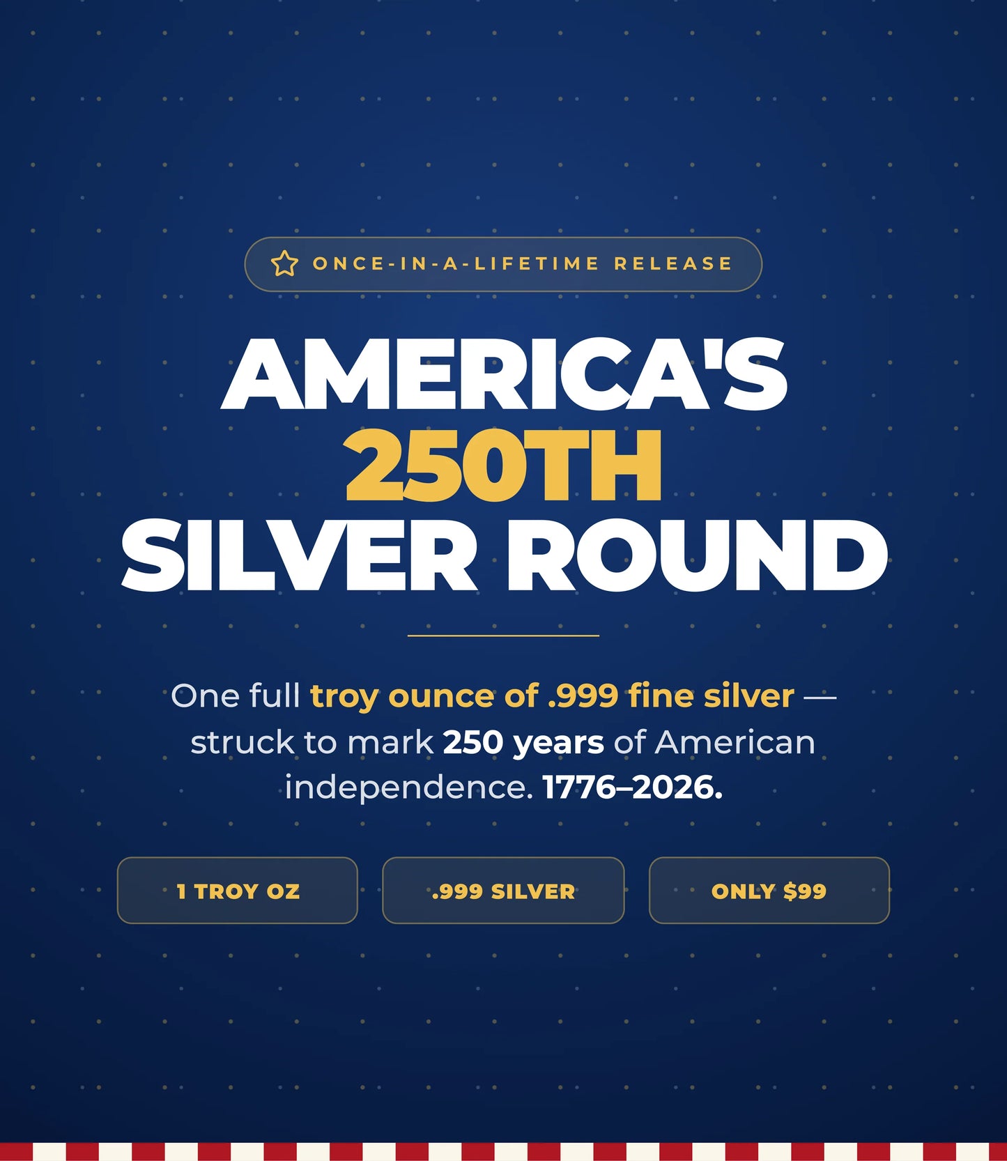America's 250 Limited Edition Fundraiser Silver Coin