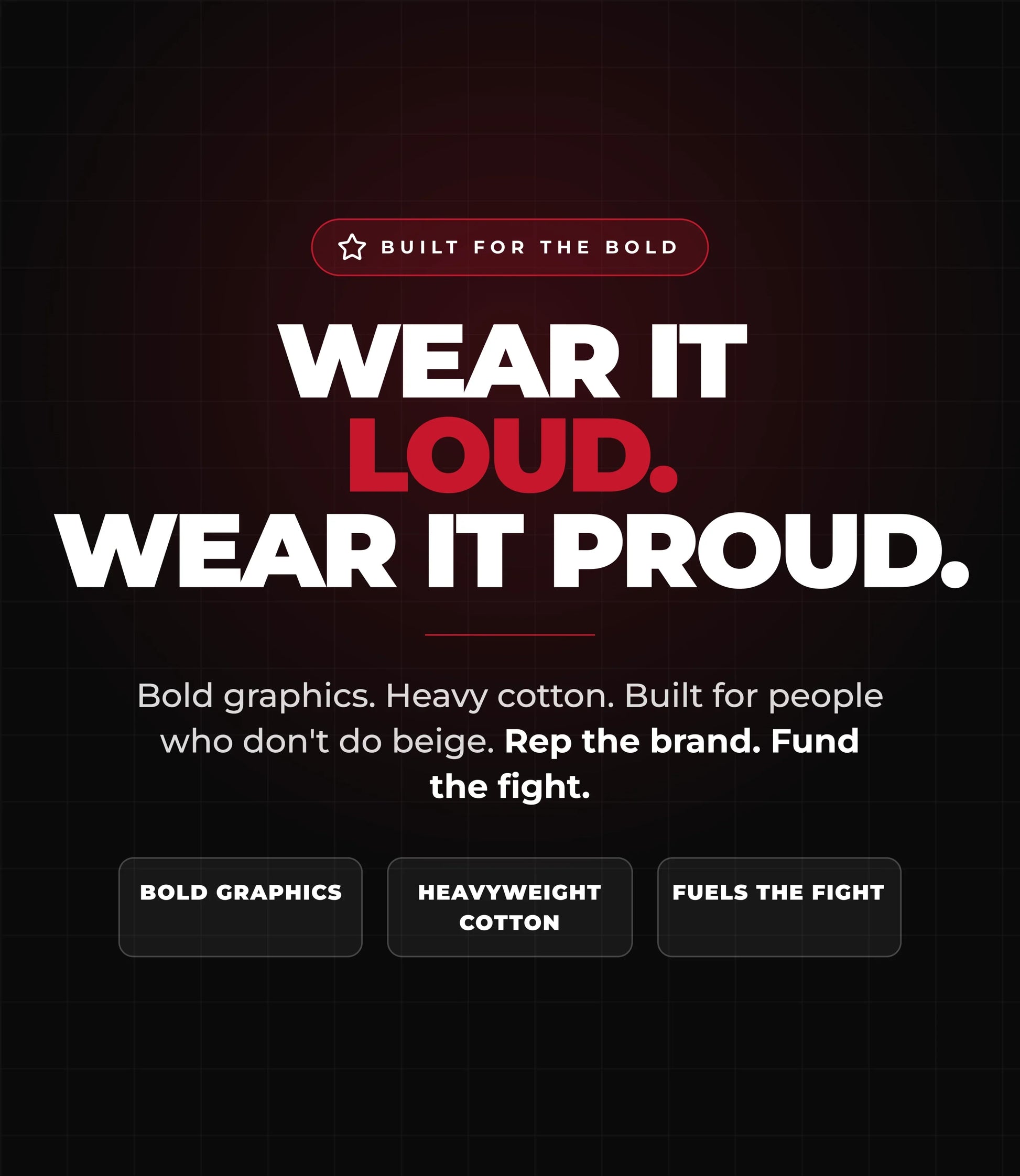 The AJ Store tees — Wear It Loud, Wear It Proud