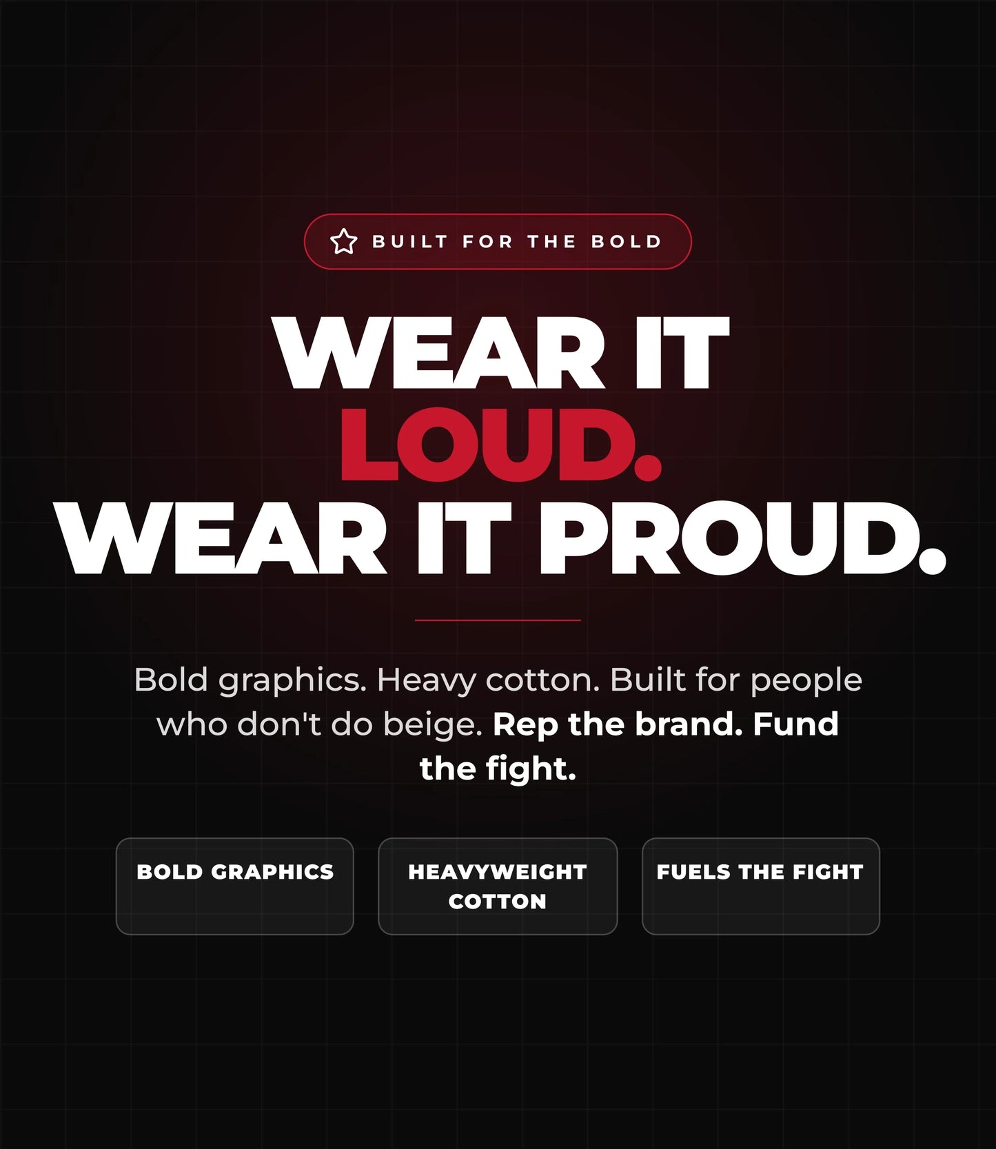 The AJ Store tees — Wear It Loud, Wear It Proud