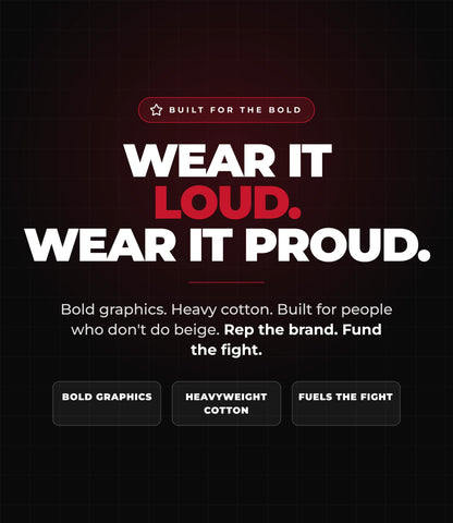 The AJ Store tees — Wear It Loud, Wear It Proud