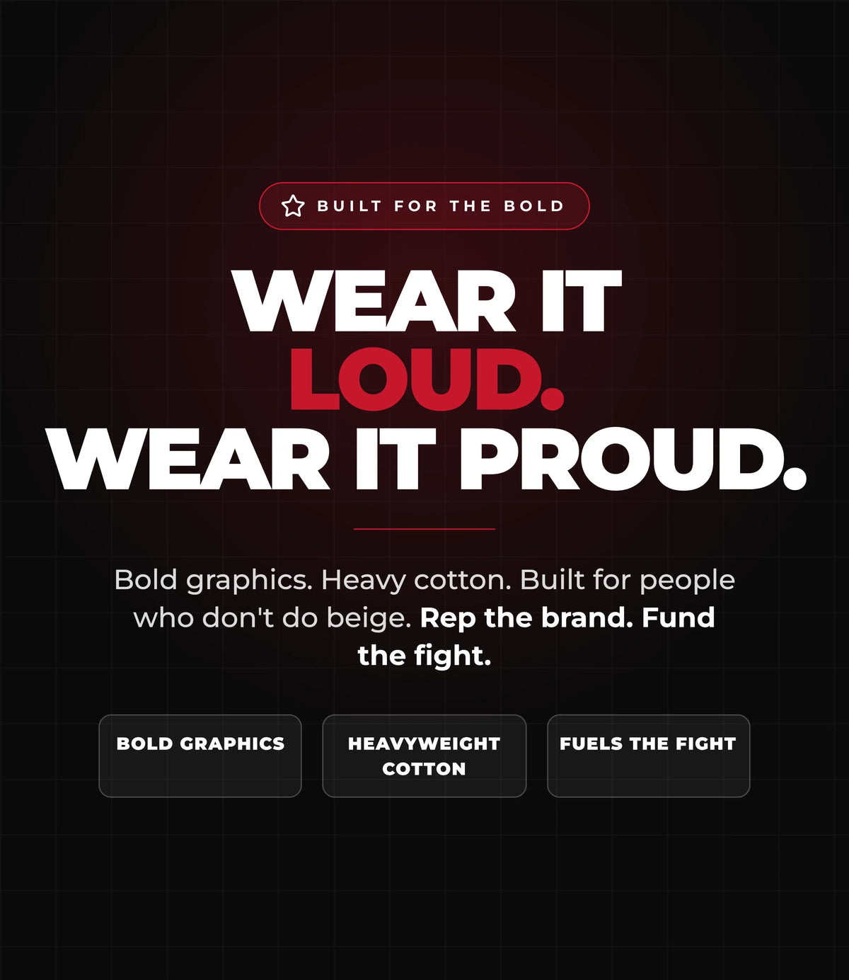 The AJ Store tees — Wear It Loud, Wear It Proud