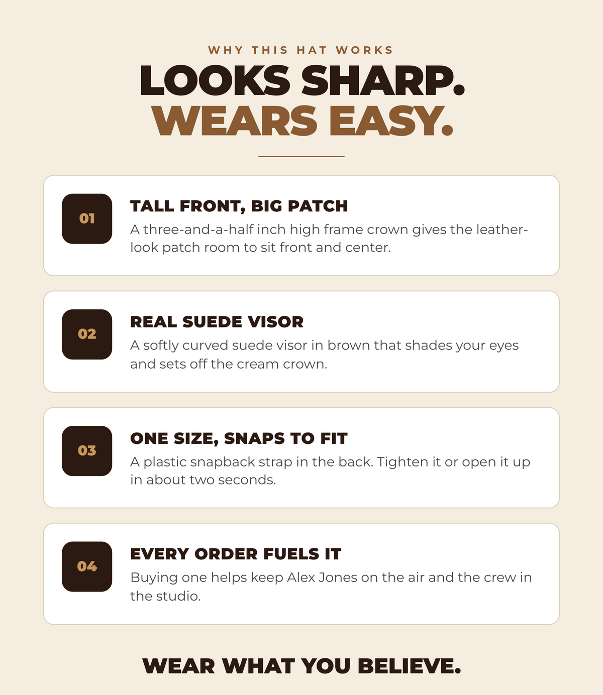 Powder & Lead Leather Patch Hat