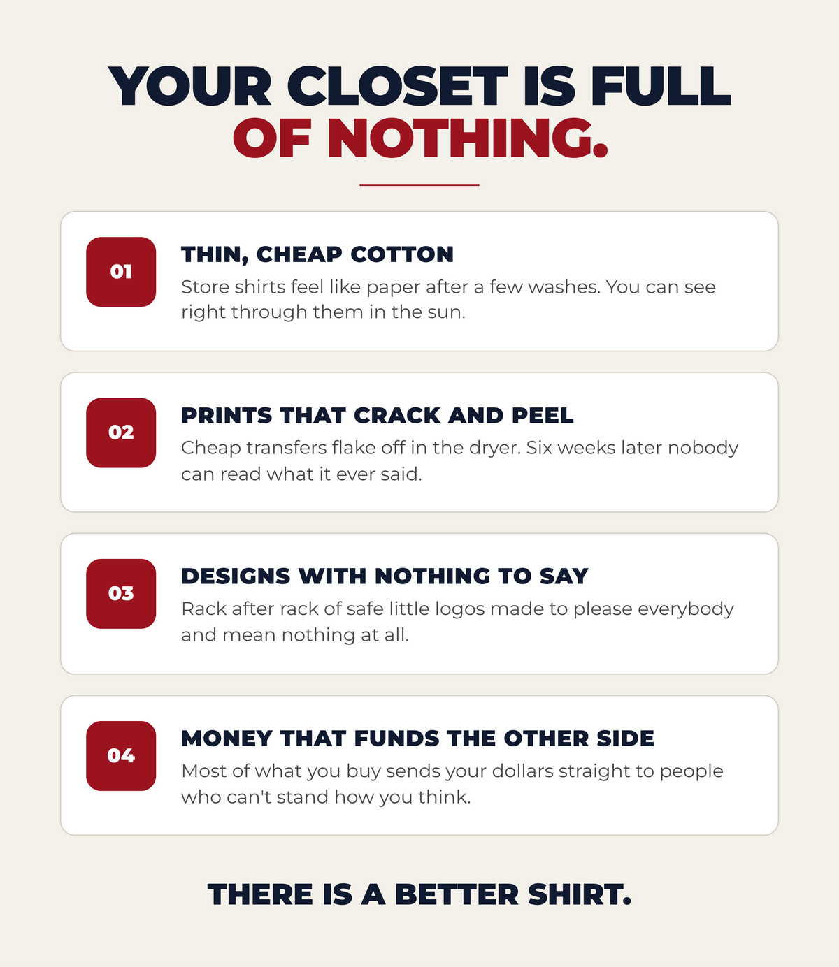 Your closet is full of nothing