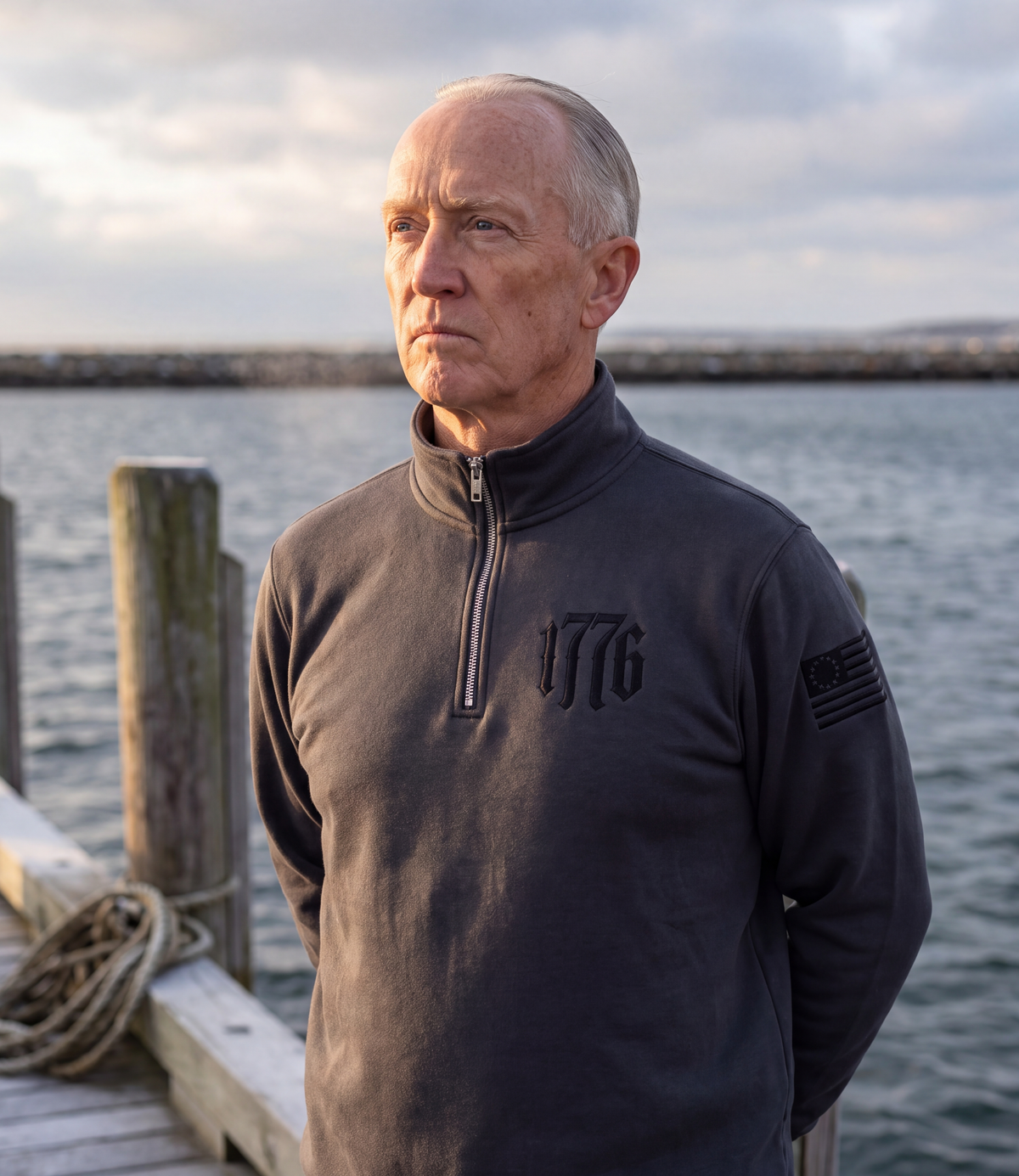 1776 Embroidered Quarter-Zip Sweatshirt