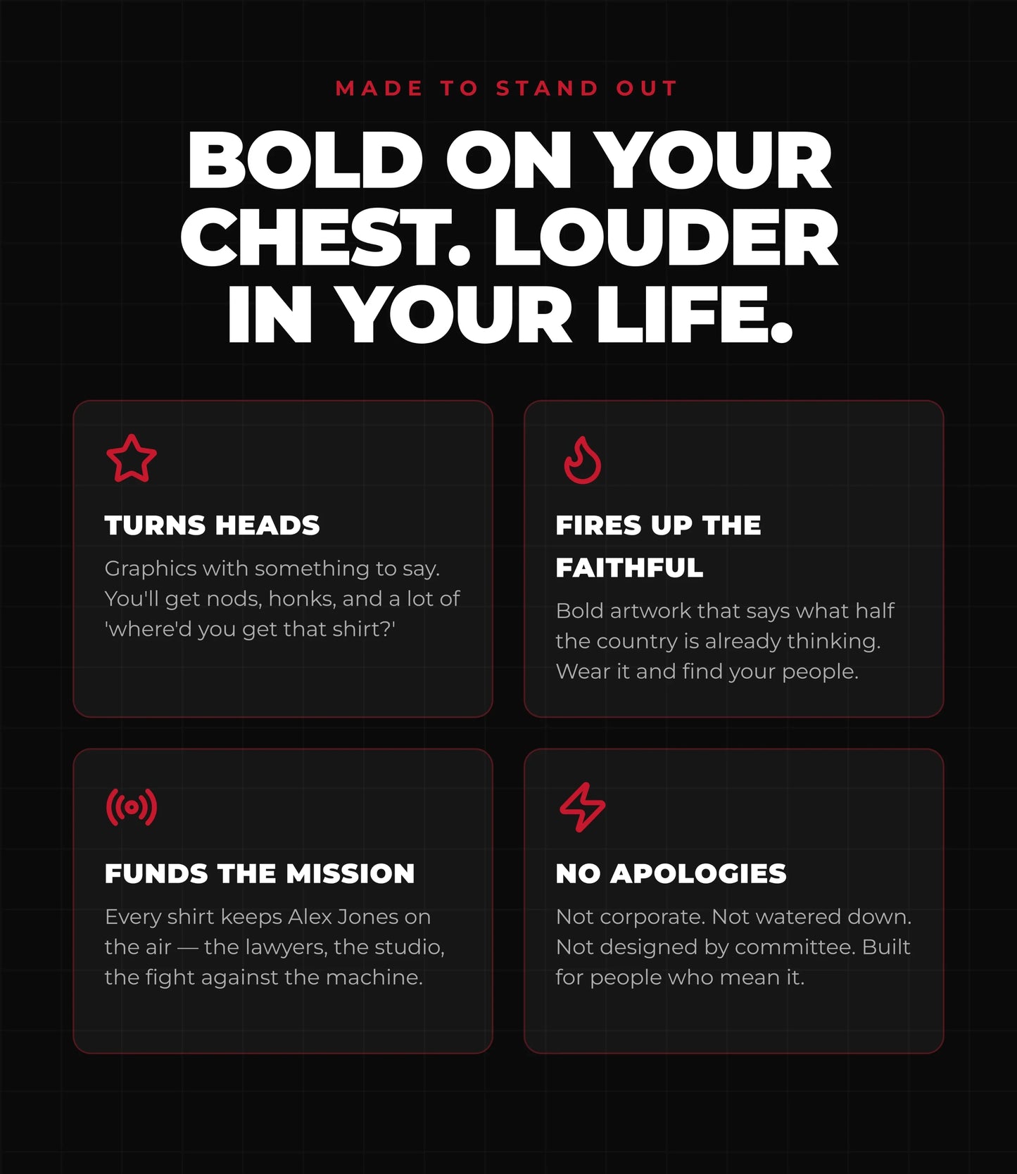 Bold on your chest, louder in your life — tee benefits