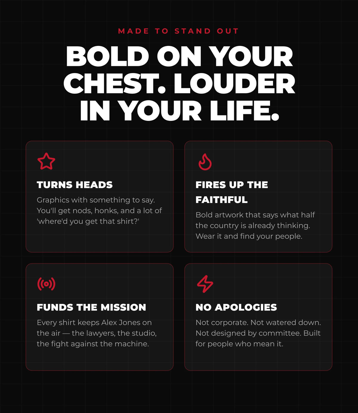 Bold on your chest, louder in your life — tee benefits