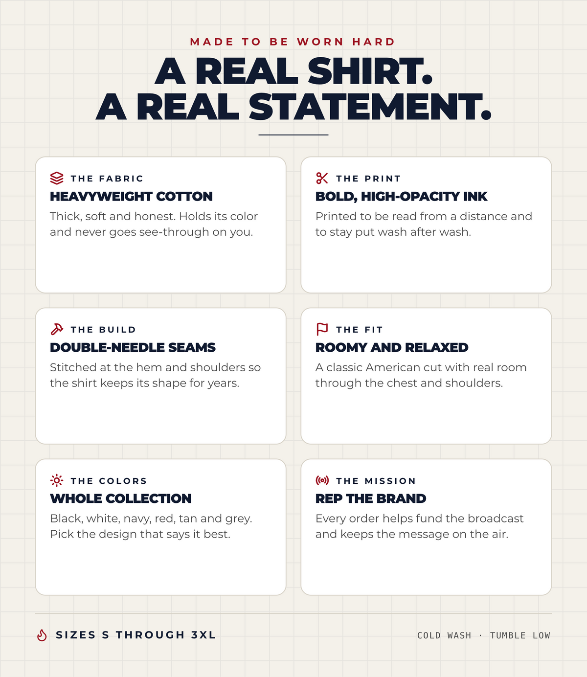 A real shirt, a real statement