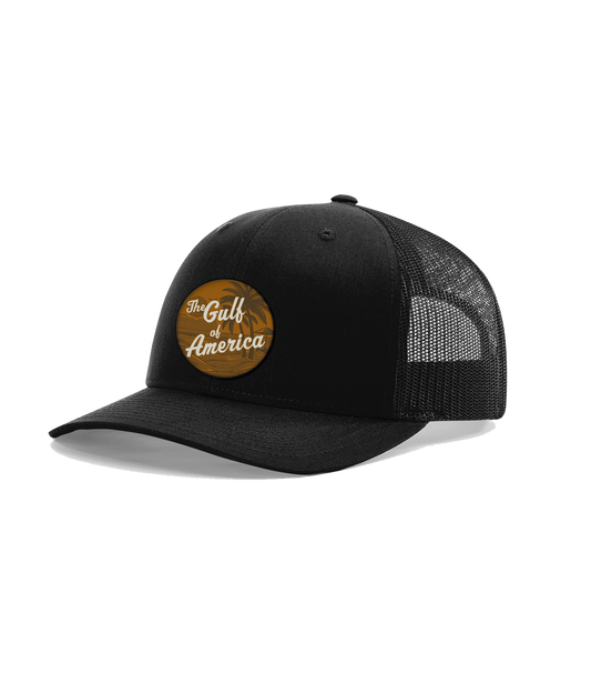 Gulf Of American Leather Patch Hat - Richardson 112