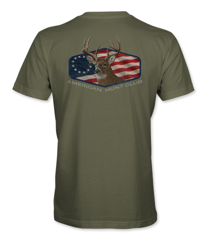 The Alex Jones Store - olive American Hunt Club T-Shirt - back