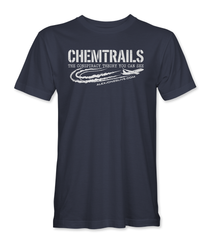 The Alex Jones Store - navy Chemtrails T-Shirt - front