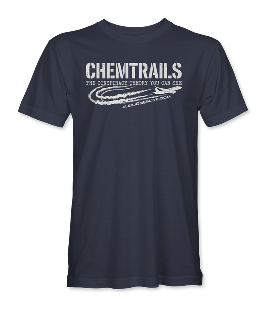 The Alex Jones Store - navy Chemtrails T-Shirt - front