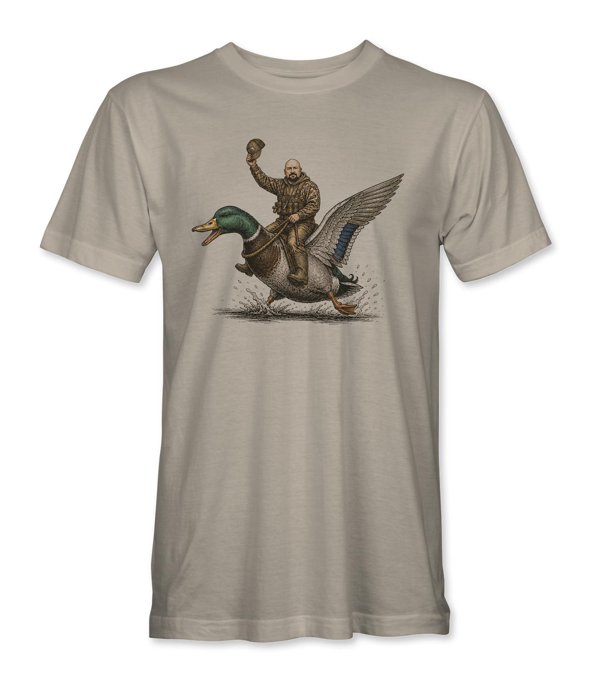 The Alex Jones Store - sand Duckboy Jones T-Shirt - front