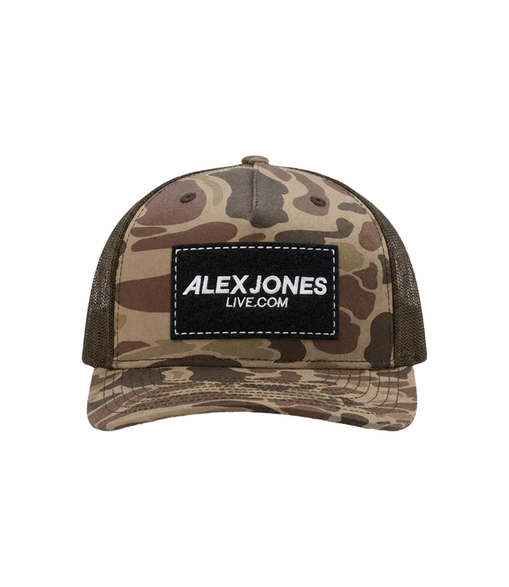 Alex Jones Live Duck Camo Patch Trucker Hat