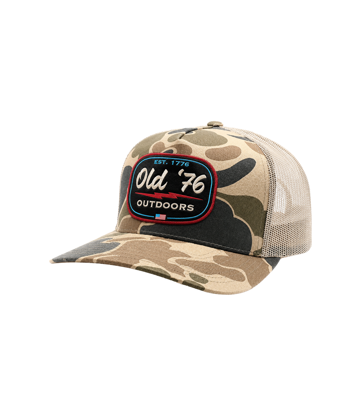 Old '76 Outdoors Duck Camo Patch Trucker Hat