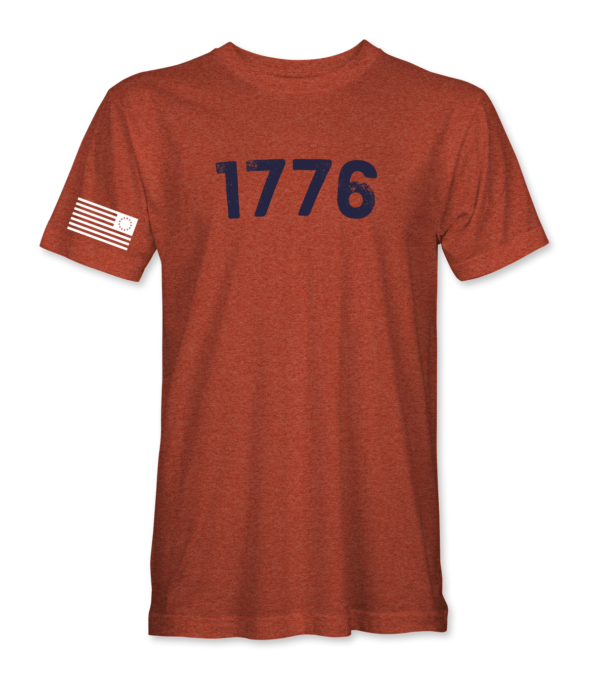 The Alex Jones Store - heather orange 1776 Distressed T-Shirt - front