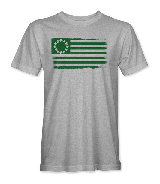 Betsy Ross Shamrock Flag T-Shirt