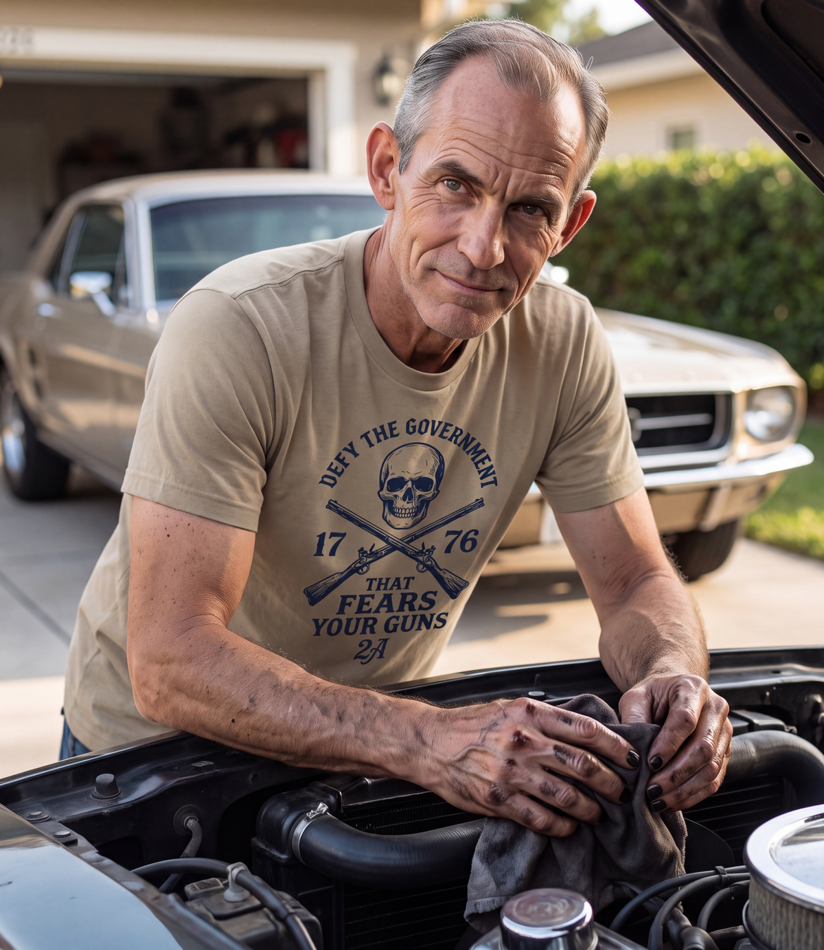 Defy The Government T-Shirt - worn