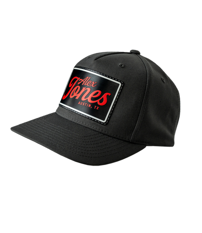 Alex Jones Austin Texas Leather Patch Hat