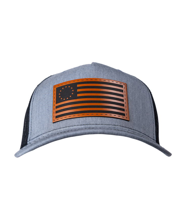 American Flag Leather Patch Hat