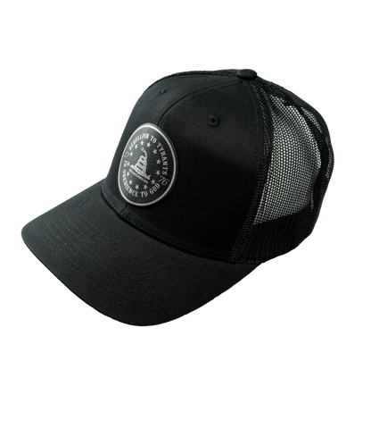 Obedience To God Circle Star Leather Patch Hat