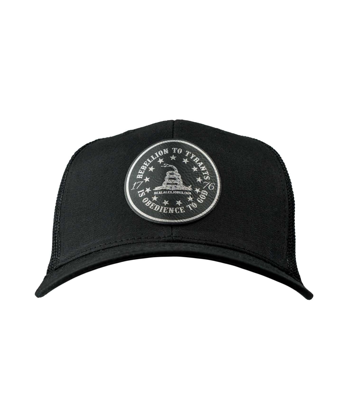 Obedience To God Circle Star Leather Patch Hat