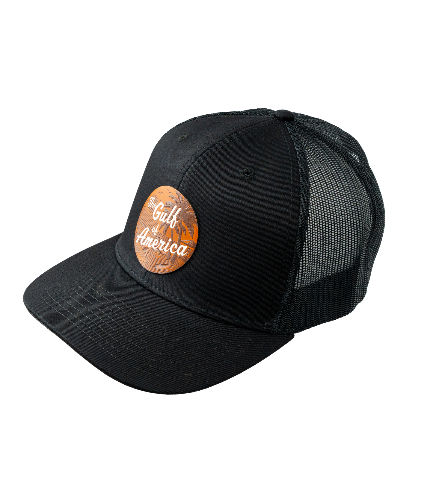 Gulf Of America Leather Patch Hat