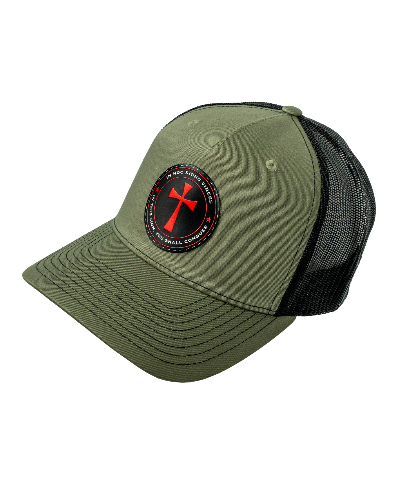 "You Shall Conquer" Leather Patch Hat