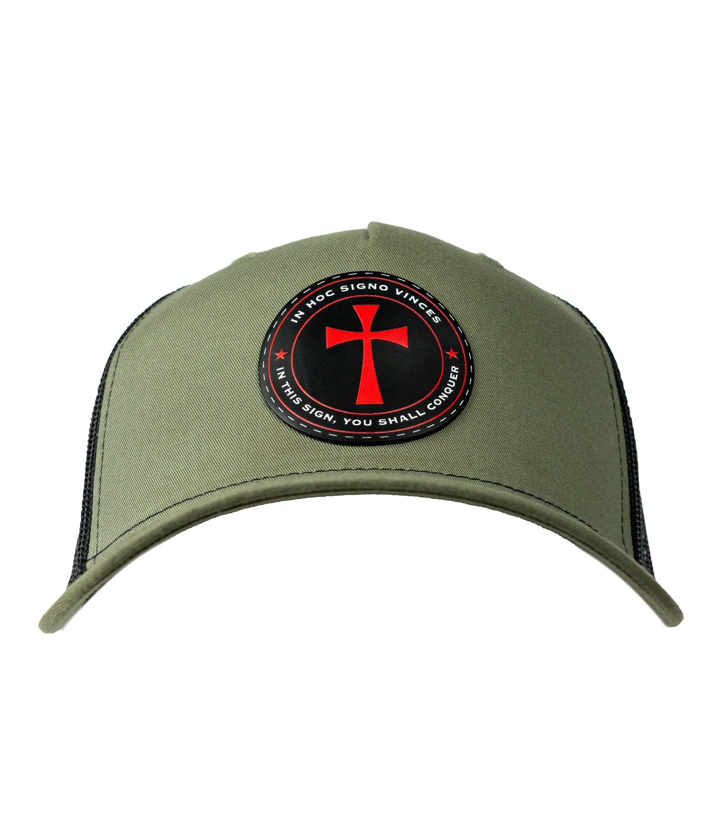 "You Shall Conquer" Leather Patch Hat