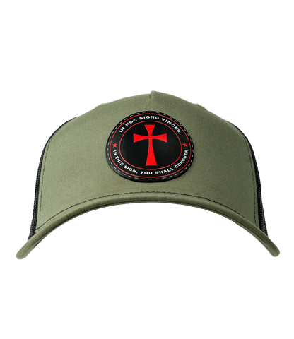 "You Shall Conquer" Leather Patch Hat