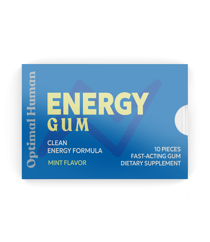 Optimal Human Energy & Mellow Gum - Calm Focus or Clean Lift* (6 Packs) (60 Servings)