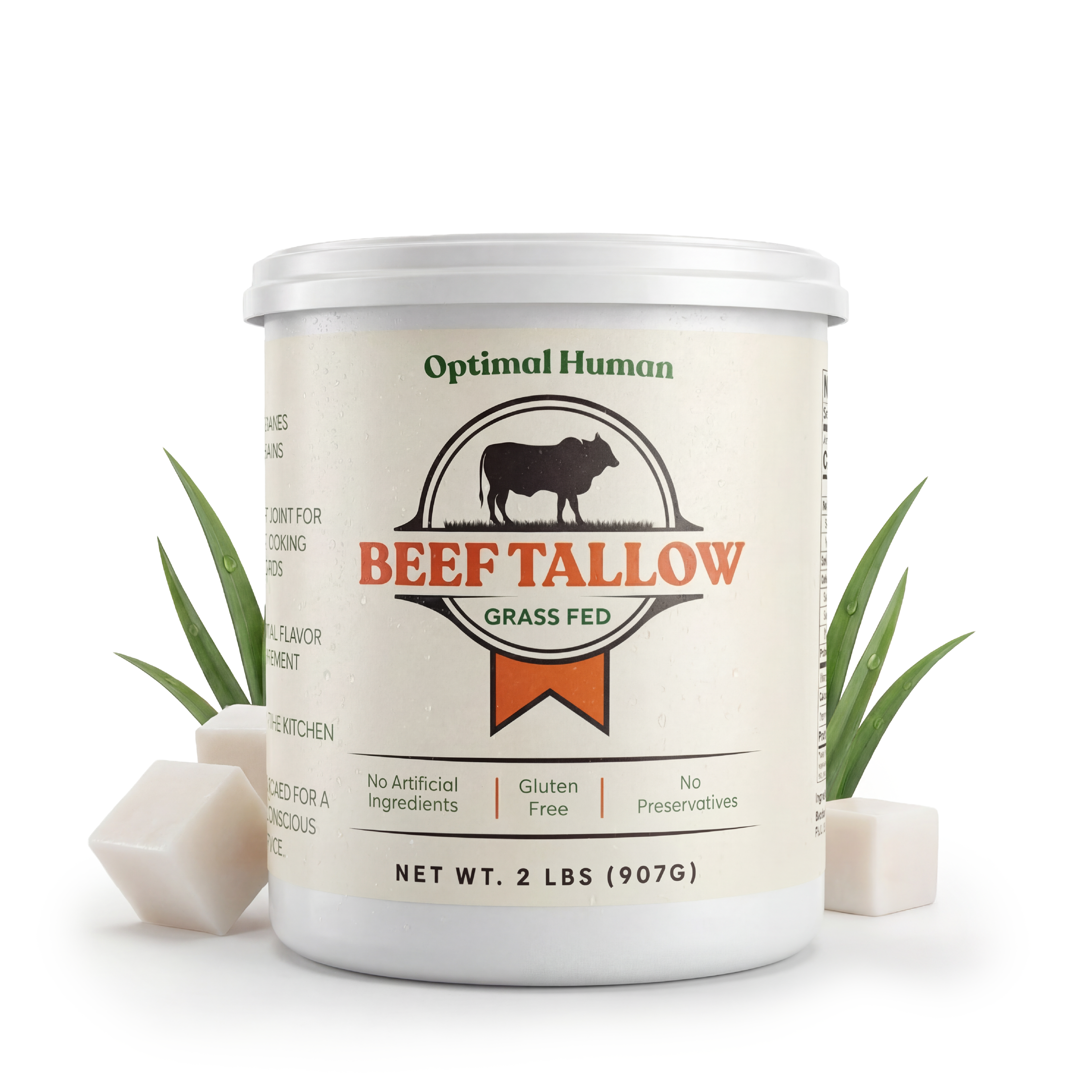 Optimal Human Pure Grass-Fed Beef Tallow