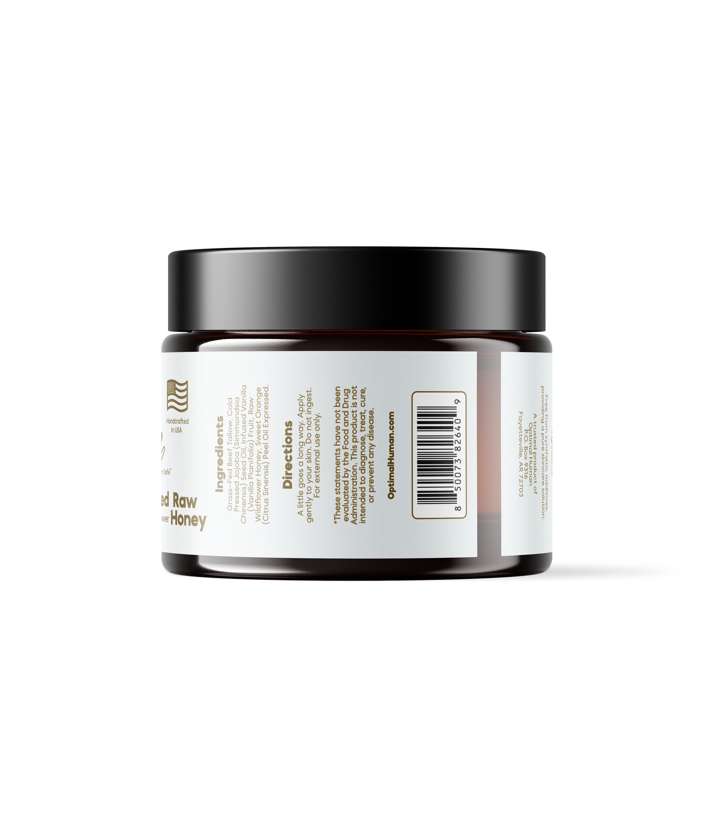 Optimal Human - Grass-Fed Tallow Balm With Raw Honey (2 oz)