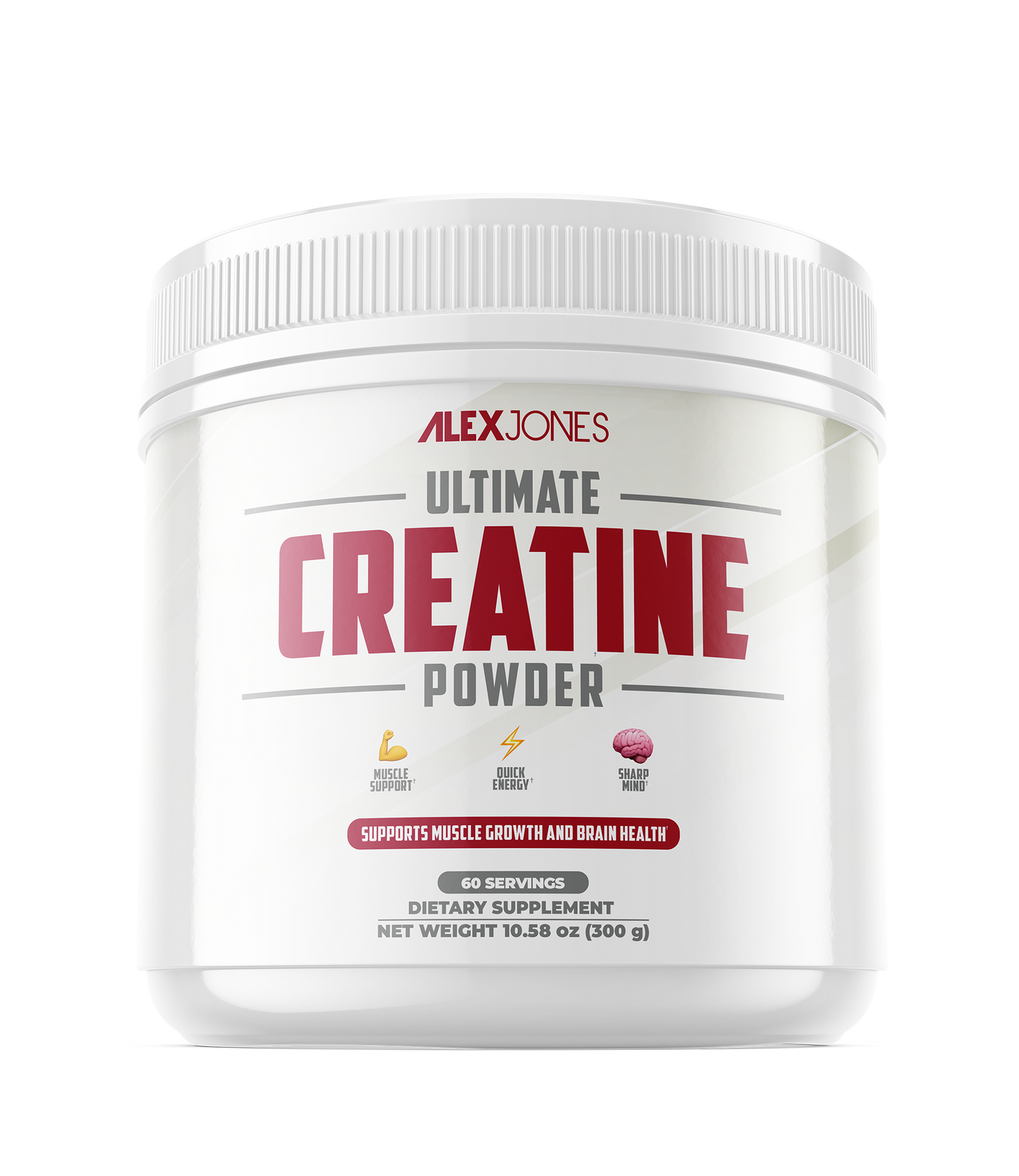 Ultimate Creatine Powder by Alex Jones (300 Grams) (60 Servings)