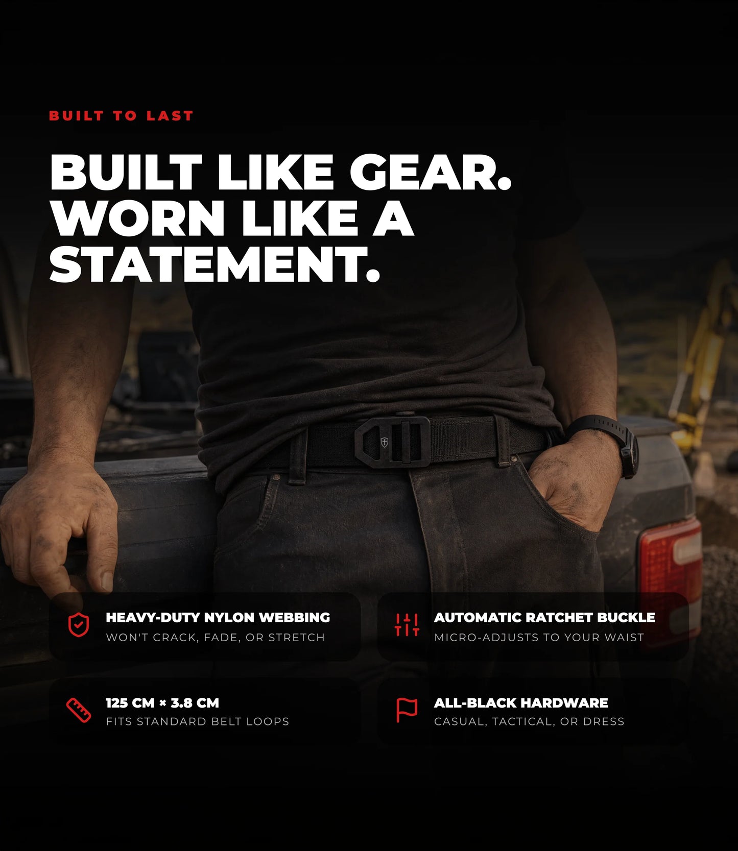 Premium Nylon Tactical Belt - Cross Edition