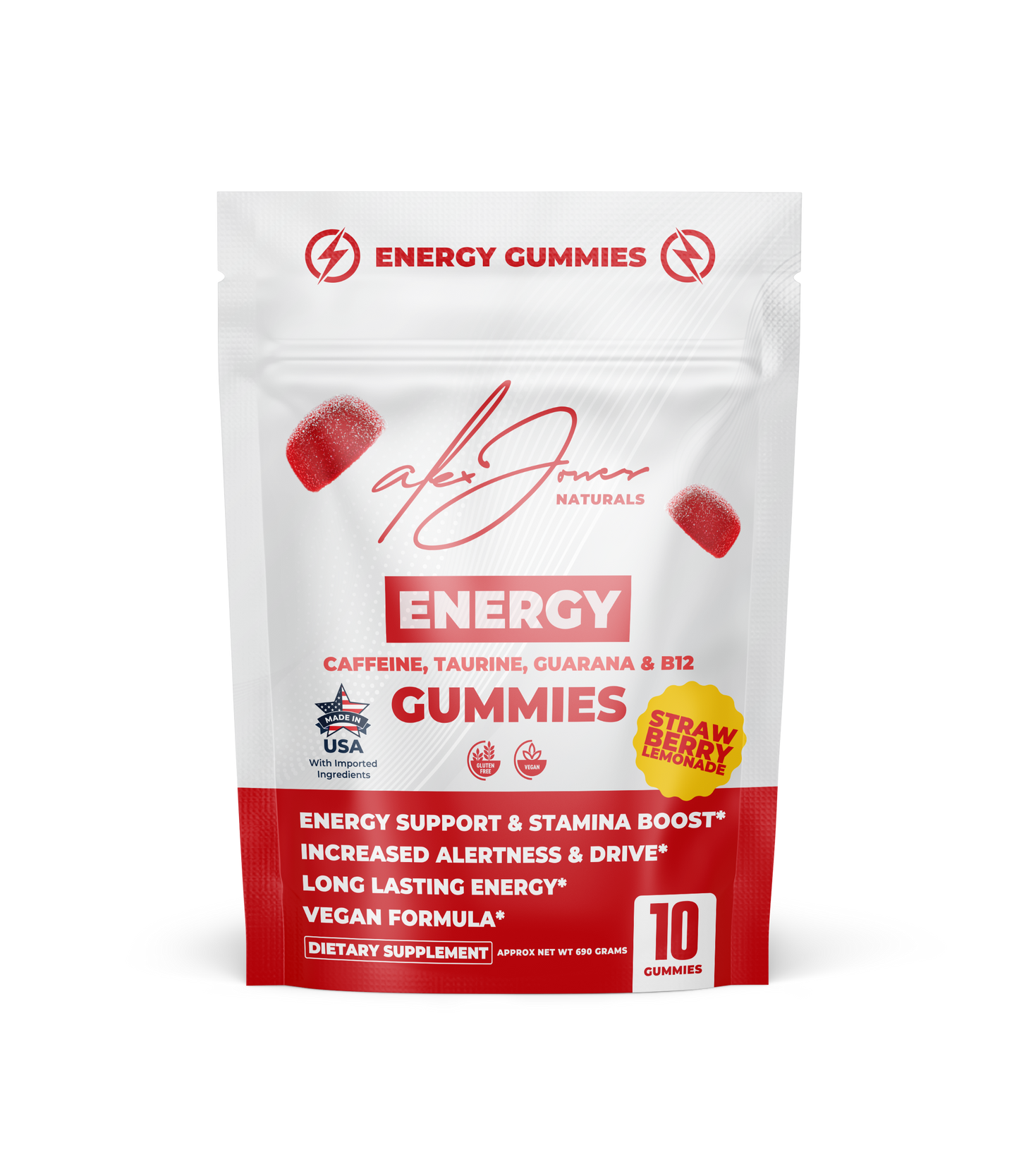 Energy Gummies with Caffeine, Taurine, Guarana & B12