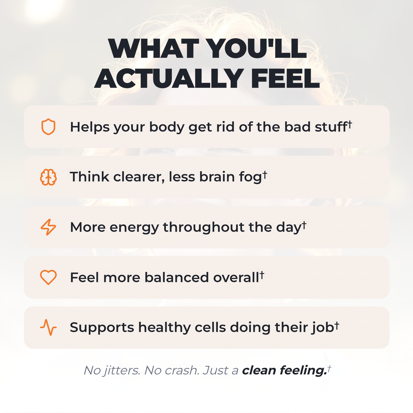 Alex Jones Naturals - Zeolite Detox & Defense - Advanced Binding Agent (60 Servings) — Zeolite Detox & Defense benefits graphic listing toxin removal, less brain fog, more energy, balance and healthy cell support