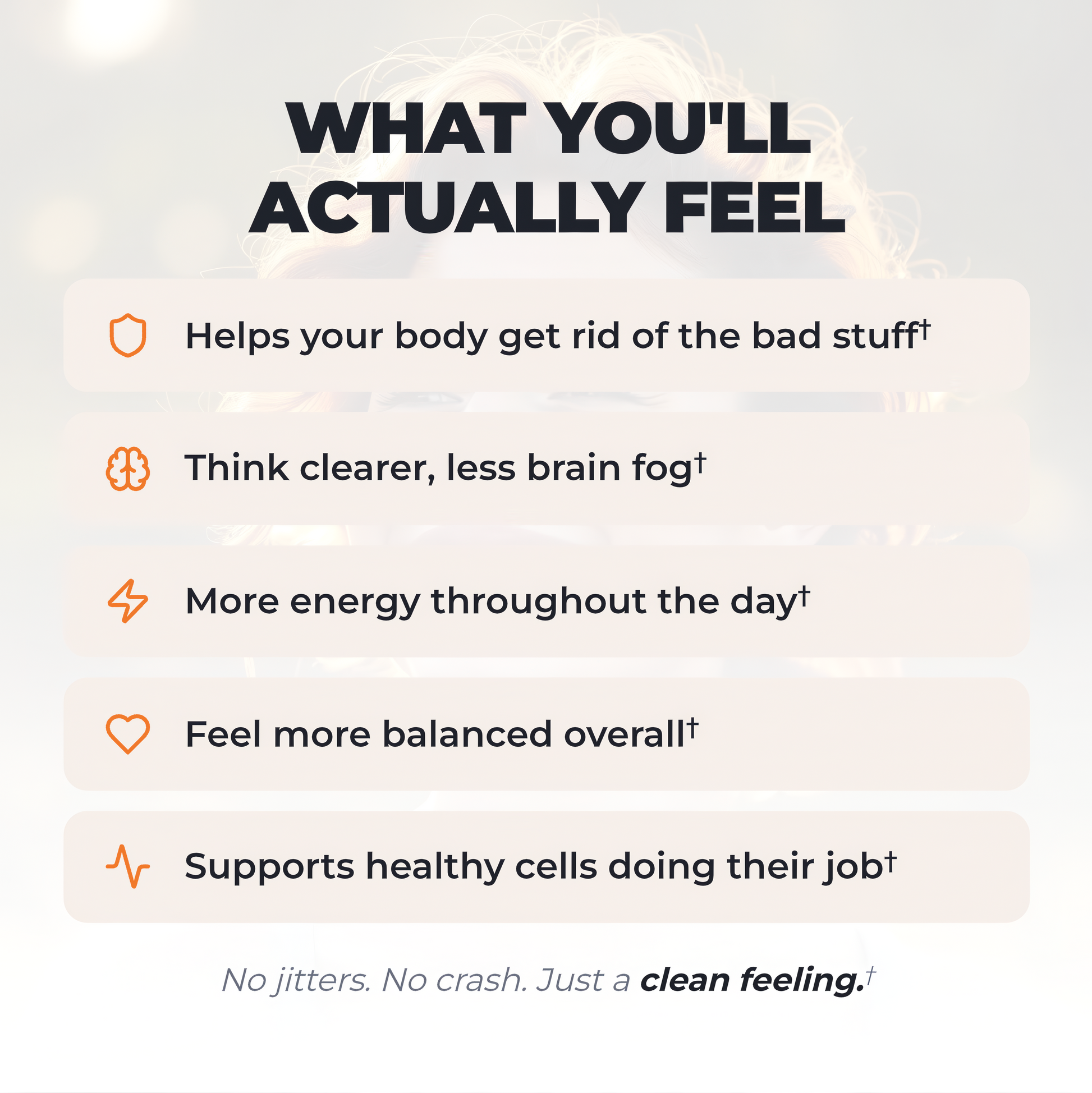 Alex Jones Naturals - Zeolite Detox & Defense - Advanced Binding Agent (60 Servings) — Zeolite Detox & Defense benefits graphic listing toxin removal, less brain fog, more energy, balance and healthy cell support