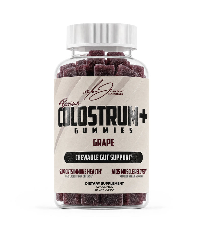 Bovine Colostrum Gummies - Gut & Immune Support (Grape) (60 Gummies) (30 Servings)