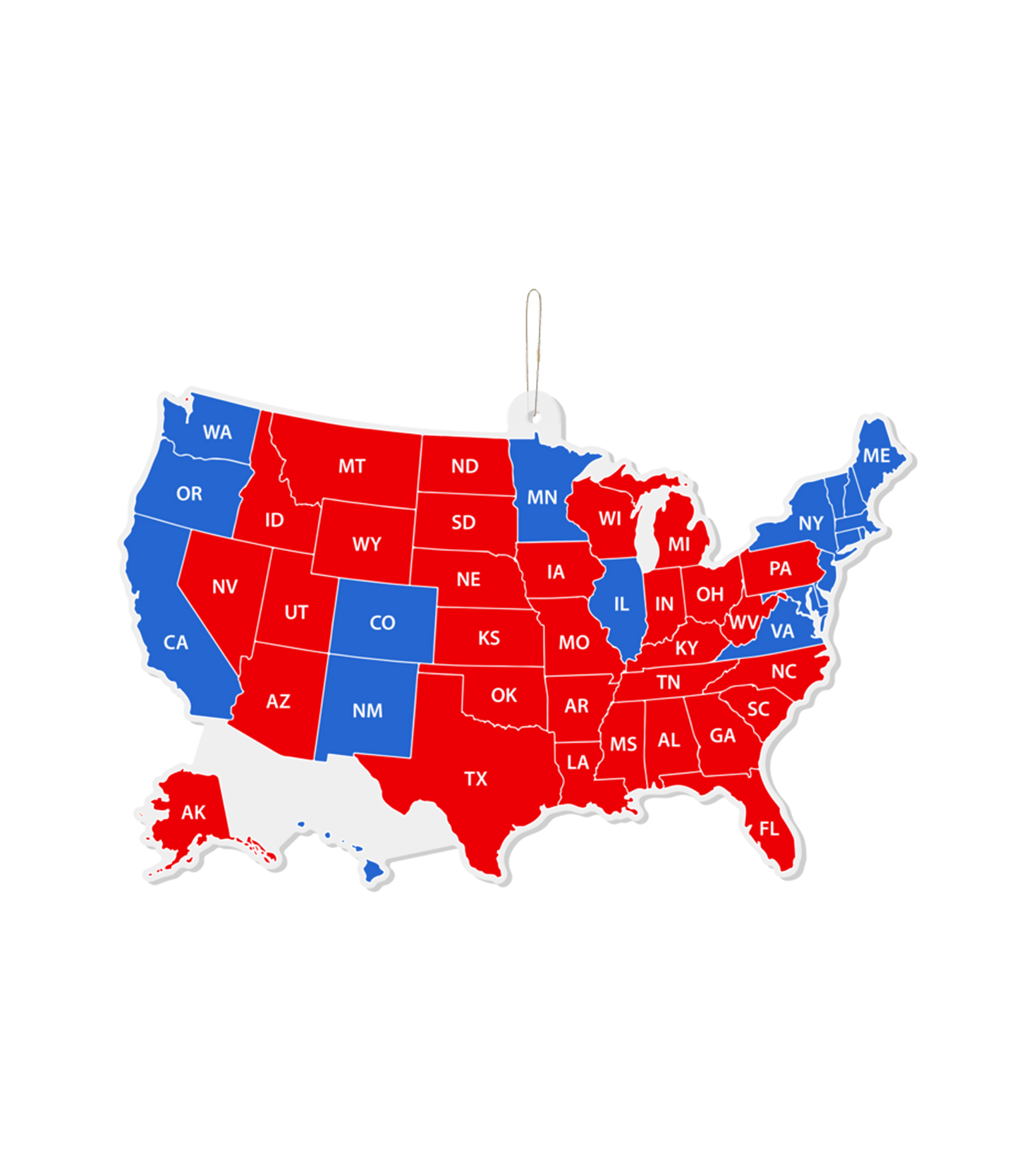 Trump Victory Map Christmas Ornament