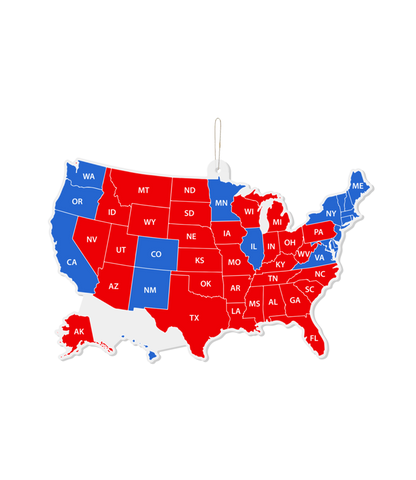 Trump Victory Map Christmas Ornament