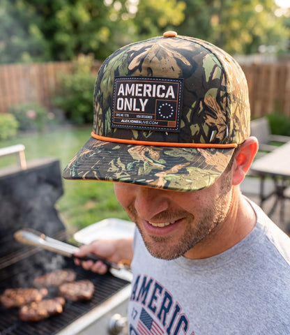 America Only Camo Patch Hat