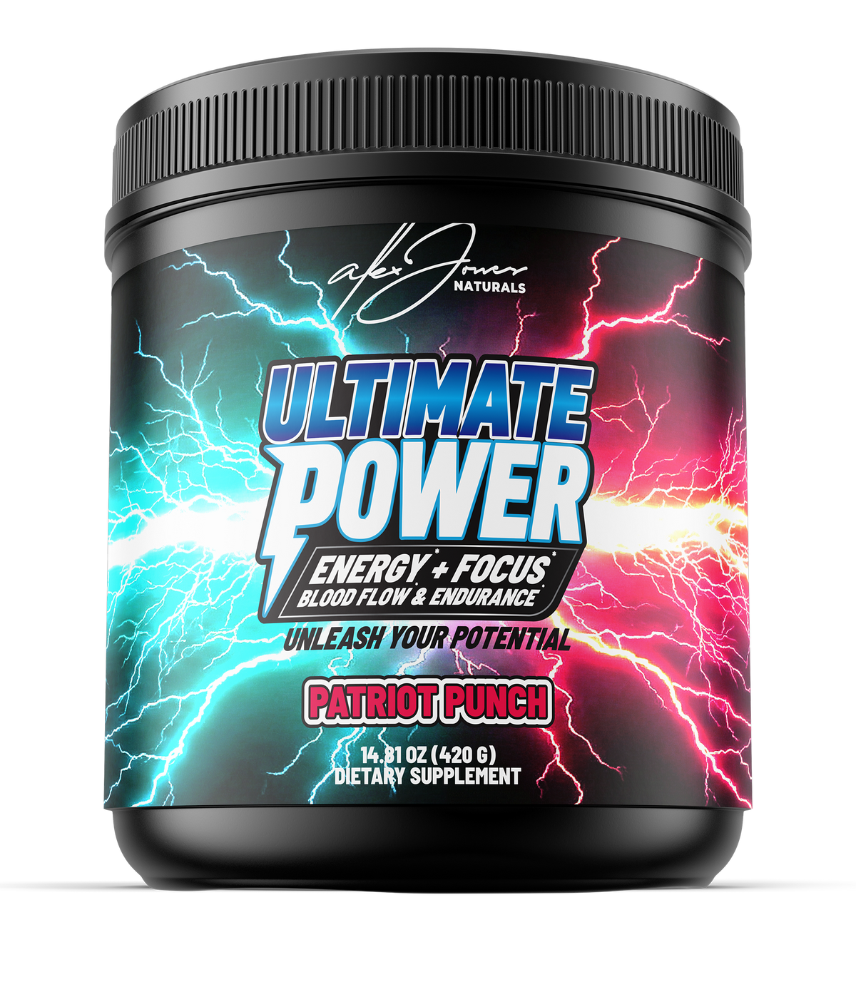 Ultimate Power Drink Mix - Energy & Focus* (Patriot Punch) (420 Grams) (30 Servings)