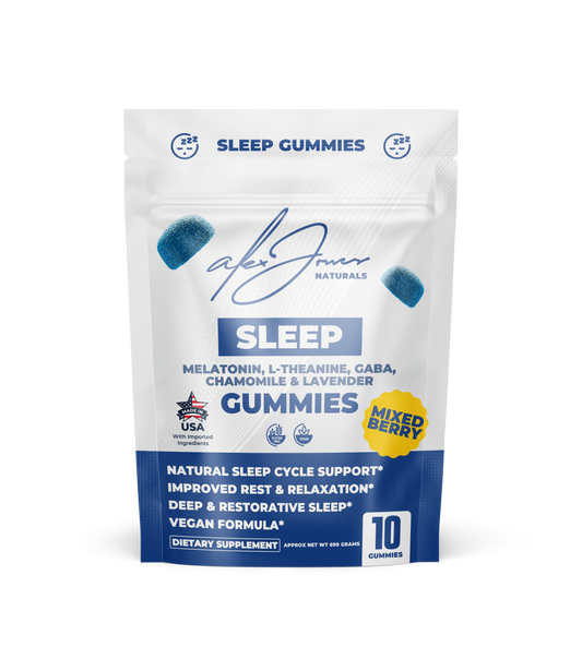 Sleep Gummies with Melatonin, L-Theanine, GABA, Chamomile & Lavender